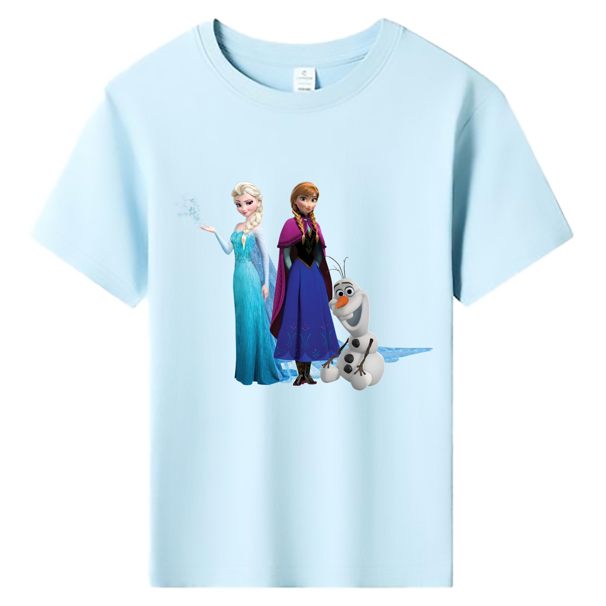 （画像用） アナと雪の女王 アンナ エルサ Frozen Anna Elsa 綿100％キッズTシャツ（フロントプリント）
